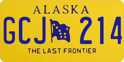 AK license plate GCJ214