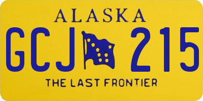 AK license plate GCJ215