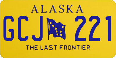 AK license plate GCJ221