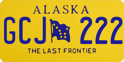 AK license plate GCJ222