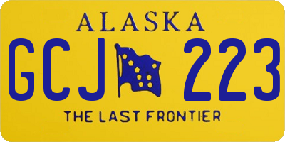 AK license plate GCJ223