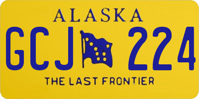 AK license plate GCJ224