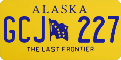 AK license plate GCJ227