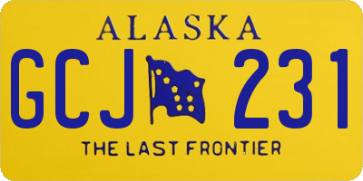 AK license plate GCJ231