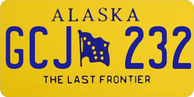 AK license plate GCJ232