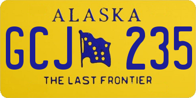 AK license plate GCJ235