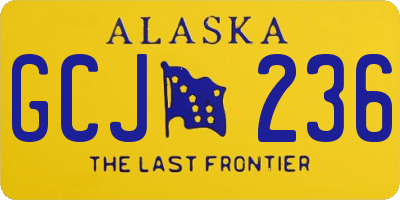 AK license plate GCJ236