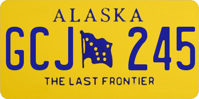 AK license plate GCJ245