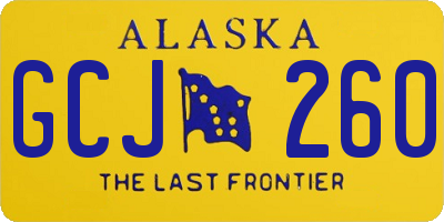 AK license plate GCJ260
