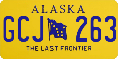 AK license plate GCJ263