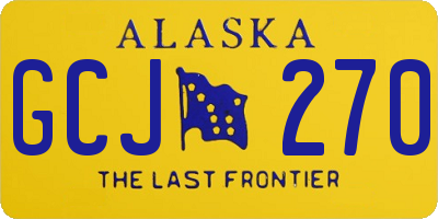 AK license plate GCJ270