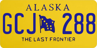 AK license plate GCJ288