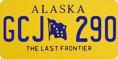 AK license plate GCJ290