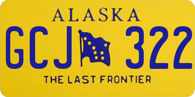 AK license plate GCJ322