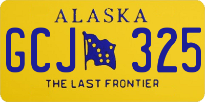 AK license plate GCJ325