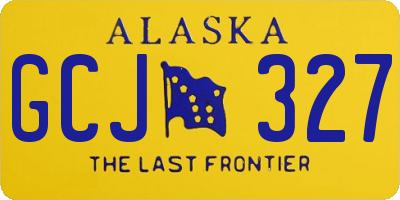 AK license plate GCJ327