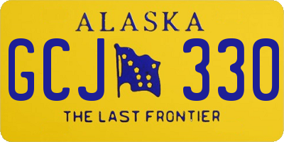AK license plate GCJ330