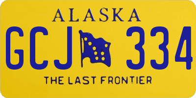 AK license plate GCJ334
