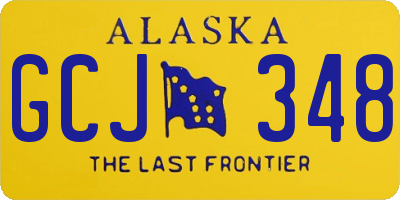 AK license plate GCJ348