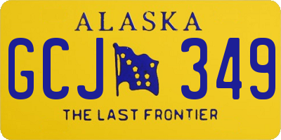 AK license plate GCJ349