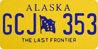 AK license plate GCJ353