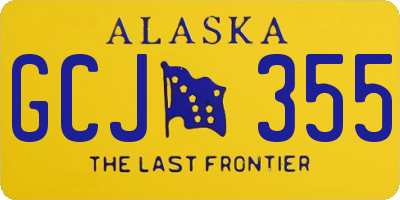 AK license plate GCJ355