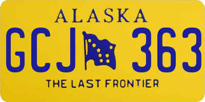 AK license plate GCJ363