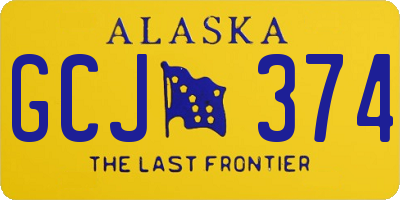AK license plate GCJ374