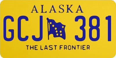 AK license plate GCJ381