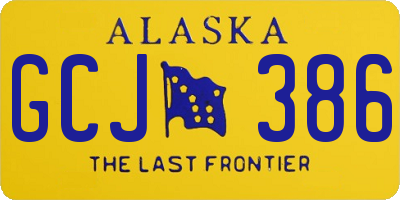 AK license plate GCJ386