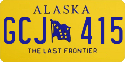 AK license plate GCJ415