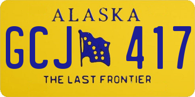 AK license plate GCJ417