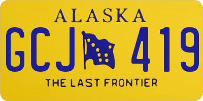 AK license plate GCJ419