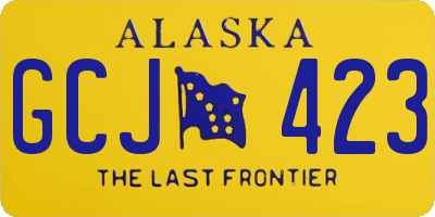 AK license plate GCJ423