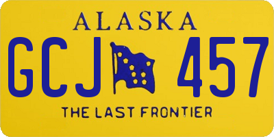 AK license plate GCJ457