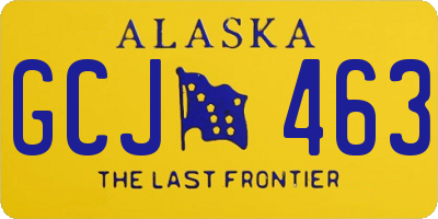 AK license plate GCJ463