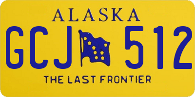 AK license plate GCJ512