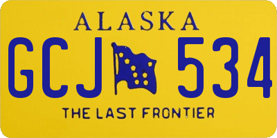 AK license plate GCJ534