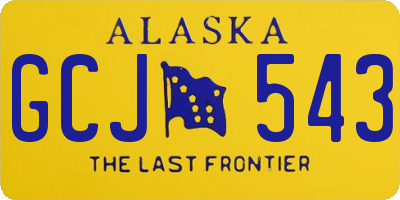AK license plate GCJ543