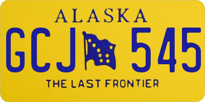 AK license plate GCJ545