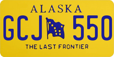 AK license plate GCJ550