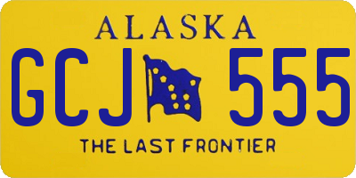 AK license plate GCJ555