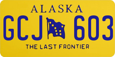 AK license plate GCJ603