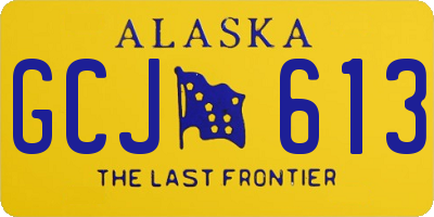 AK license plate GCJ613