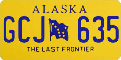 AK license plate GCJ635