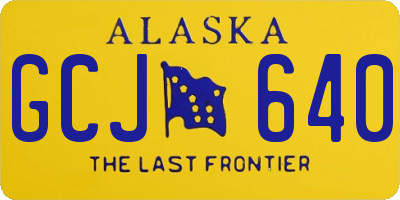 AK license plate GCJ640