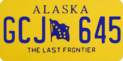 AK license plate GCJ645