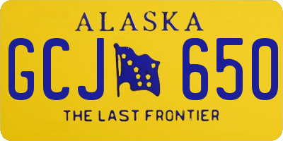 AK license plate GCJ650