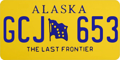 AK license plate GCJ653