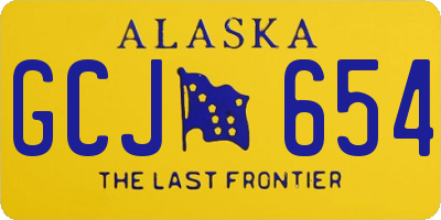 AK license plate GCJ654